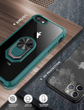 iPhone 7| iPhone 8 Case, [ Military Grade ] with [ Glass Screen Protector] 15ft. Drop Tested Protective Case | Kickstand | Compatible with Apple iPhone 8/ iPhone 7 -Dark Green
