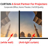 Projector Screen 150 inch, 4K Movie Projector Screen 16:9 HD Foldable and Portable Anti-Crease Indoor Outdoor Projection Double Sided Video Projector Screen for Home, Party, Office, Classroom