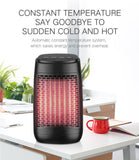 Camkey Electric Space Heater, Adjustable Thermostat and Overheat Protection Ceramic Space Heater, Personal Heater with Carrying Handle, Super Fast Heater for Desk, Office, Home, Bedroom