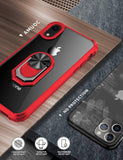 iPhone XR Case, [ Military Grade ] with [ Glass Screen Protector] 15ft. Drop Tested Protective Case | Kickstand | Compatible with Apple iPhone XR Case -Red