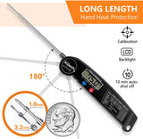 AQwzh PRO TP06 Meat Thermometer, Instant Read Thermometer, Meat Thermometer, Food Thermometer,Candy Thermometer, for Kitchen BBQ Grill Smoker Meat Coffee Oil Milk Yogurt Temperature