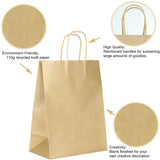 100 Piece Christmas Kraft Paper Gift Bags