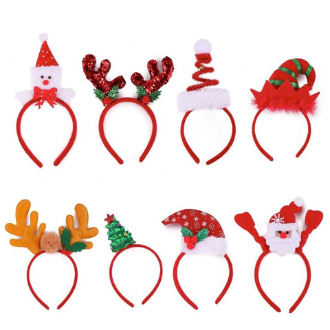 Christmas Headbands, 8 Pack