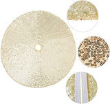 48" Sparkly Sequin Tree Skirt, Gold