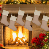 Plain Burlap Christmas Stocking