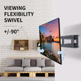 Wewdigi TV Wall Mount Bracket Full Motion Single Articulating Arm for Most 37-70 Inch LED, LCD, OLED, Flat Curved TVs with Tilt, Swivel and Rotation up to 99lbs VESA 600x400mm