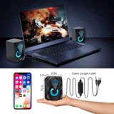 Computer Speakers,Wired PC Speaker 2.0 USB Gaming Powered Stereo Mini Multimedia Volume Control with RGB Lights 3.5mm Aux Input