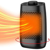 Electric Space Heater, Adjustable Thermostat and Overheat Protection Ceramic Space Heater, Personal Heater with Carrying Handle, Super Fast Heater for Desk, Office, Home, Bedroom. Knob