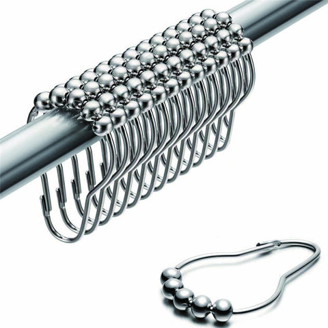 12 Pcs Shower Curtain Hooks