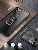 Amuoc iPhone 11 Pro Max Case,[ Military Grade ] with [ Glass Screen Protector] 15ft. Drop Tested Protective Case | Kickstand | Compatible with Apple iPhone 11 Pro Max 6.5 Inch -Black