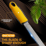 Updated Version Lemon Zester & Cheese Grater-Premium Stainless Steel - A Sharp Kitchen Tool for Ginger, Garlic, Nutmeg, Chocolate, Vegetables, Fruits, Dishwasher Safe