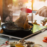 Premium Stainless Steel Locking Kitchen Tongs with Silicon Tips-for Cooking, Serving, Grill, BBQ & Salad \xef\xbc\x88Red)