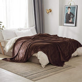 Bedding Fleece Blanket Queen Size Grey 300GSM Luxury Bed Blanket Fuzzy Soft Blanket Microfiber