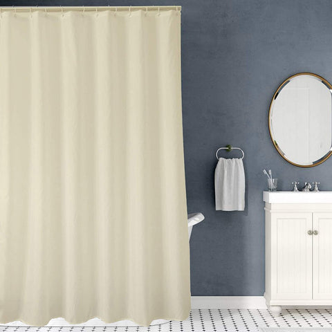 NIUTA Shower Liner, Standard Shower Curtain Liner Fabric 72 x 72 inch Full Size, Hotel Quality, Washable,Water Proof, Bathroom Curtains with Grommets，Beige