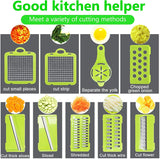 14 in 1 Vegetable Chopper, Multifunctional Mandoline Slicer Dicer Household Kitchen Manual Julienne Grater Cutter