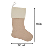 Plain Burlap Christmas Stocking