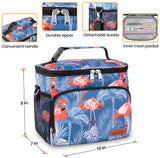 NIUTA Lunch Bag for Women, Men, Leakproof Thermal Reusable Lunch Box for Adult & Kids, Lunch Cooler Tote with Shoulder Strap for Office Work (Flamingo)