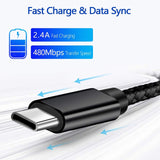 (3 Pack 3.3ft+6.6ft+10ft)USB C Cable