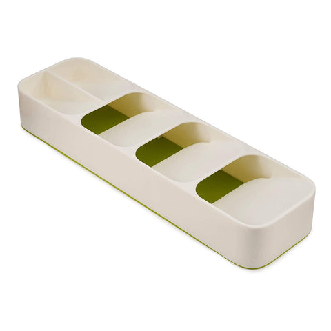 Drawer Cutlery Organizer Tray Kitchen Storage Holder Rack for Cutlery Silverware - White