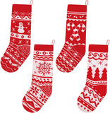 Christmas Knit Stockings, 4 Pcs