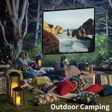 Projector Screen 150 inch, 4K Movie Projector Screen 16:9 HD Foldable and Portable Anti-Crease Indoor Outdoor Projection Double Sided Video Projector Screen for Home, Party, Office, Classroom