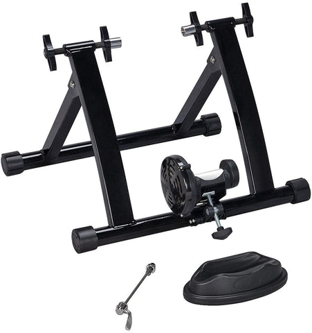 AEDILYS Magnetic Bike Trainer Stand Premium Steel Bike Bicycle Indoor Exercise Bike Stationary Workout Trainer Stand Fits for 26in-28in, 700C Wheels