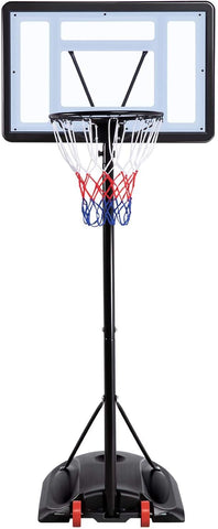 AEDILYS 7.2-9.2ft Basketball Hoop Backboard System Portable Removeable Basketball Hoop & Goals Outdoor/Indoor Adjustable Height Basketball Set for Youth