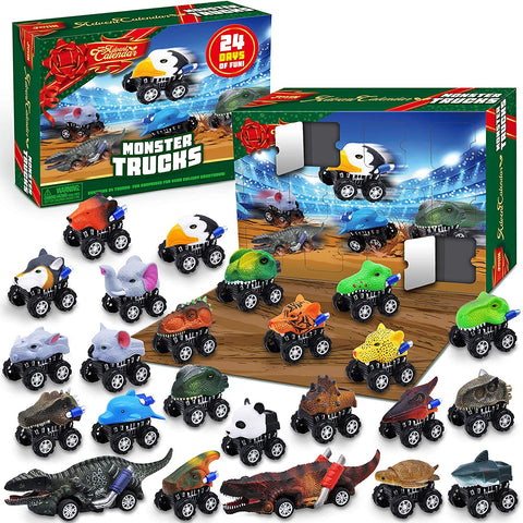 2021 Christmas Advent Calendar with Monster Truck Toys Set