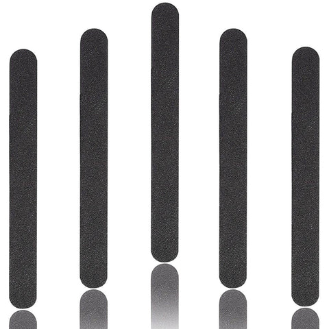 Nail File 5 Pieces Professional Double Sided 100/180 Grit Nail Files Emery Board Black Manicure Pedicure Tool and Nail Buffering Files/ Red