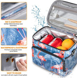 NIUTA Lunch Bag for Women, Men, Leakproof Thermal Reusable Lunch Box for Adult & Kids, Lunch Cooler Tote with Shoulder Strap for Office Work (Flamingo)