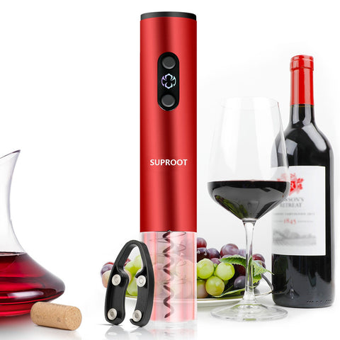 Electric Wine Bottle Opener, Red Wine Openers Kit with Cutter and Wine Pourer Wine Openers Gifts Set for Wine Loves The Best Gift (No Include Battery)