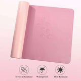 Leather Desk Pad Protector,Mouse Pad,Office Desk Mat,\xef\xbc\x8831.5in*15.7in \xef\xbc\x89 Non-Slip PU Leather Desk Blotter,Laptop Desk Pad,Waterproof Desk Writing Pad for Office and Home-pink