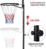 AEDILYS 7.2-9.2ft Basketball Hoop Backboard System Portable Removeable Basketball Hoop & Goals Outdoor/Indoor Adjustable Height Basketball Set for Youth