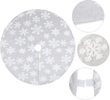 48'' Christmas Jacquard Cashmere Snow Flake Tree Skirt