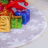 48'' Christmas Jacquard Cashmere Snow Flake Tree Skirt