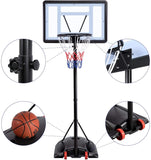 AEDILYS 7.2-9.2ft Basketball Hoop Backboard System Portable Removeable Basketball Hoop & Goals Outdoor/Indoor Adjustable Height Basketball Set for Youth