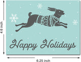 72 Christmas Animal Greeting Cards with Envelopes