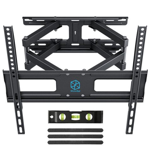 Wewdigi UL Listed TV Mount TV Wall Mount with Swivel and Tilt for Most 32-55 Inch TV, Full Motion TV Mount with Articulating Dual Arms, Max VESA 400x400mm, 99 lbs, 16 Inch Studs