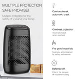 Camkey Electric Space Heater, Adjustable Thermostat and Overheat Protection Ceramic Space Heater, Personal Heater with Carrying Handle, Super Fast Heater for Desk, Office, Home, Bedroom