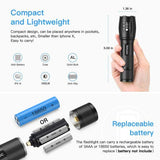Flashlights, LED Tactical Flashlight S1000 - High Lumen, 5 Modes, Zoomable, Water Resistant, Handheld Light