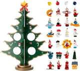 2021 Advent Calendar with a Tabletop Wooden Christmas Tree