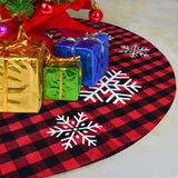 48'' Red and Black Buffalo Check Plaid Tree Skirt