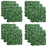 AEDILYS 12PCS Artificial Boxwood Topiary Hedge Plant UV Protection Indoor Outdoor Privacy Fence Home Decor Backyard Garden Decoration Greenery Walls 20" X 20"