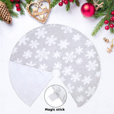 48'' Christmas Jacquard Cashmere Snow Flake Tree Skirt