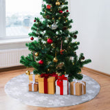 48'' Christmas Jacquard Cashmere Snow Flake Tree Skirt