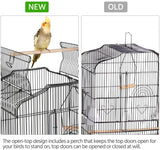 64-inch Open Top Standing Medium Small Parrot Parakeet Bird Cage with Rolling Stand for Lovebirds Finches Canaries Parakeets Cockatiels Budgie Parrotlet Conures Pet Flight Bird Cage Birdcage