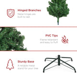 AEDILYS 7.5ft Premium Spruce Artificial Holiday Christmas Tree for Home, Office, Party Decoration w/ 1,346 Branch Tips, Easy Assembly, Metal Hinges & Foldable Base