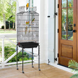 64-inch Open Top Standing Medium Small Parrot Parakeet Bird Cage with Rolling Stand for Lovebirds Finches Canaries Parakeets Cockatiels Budgie Parrotlet Conures Pet Flight Bird Cage Birdcage