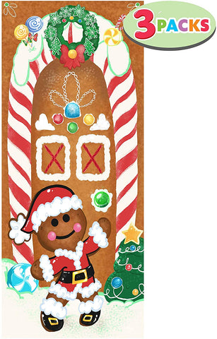 3 Packs Christmas Ginger Bread Door Cover
