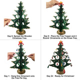 2021 Advent Calendar with a Tabletop Wooden Christmas Tree